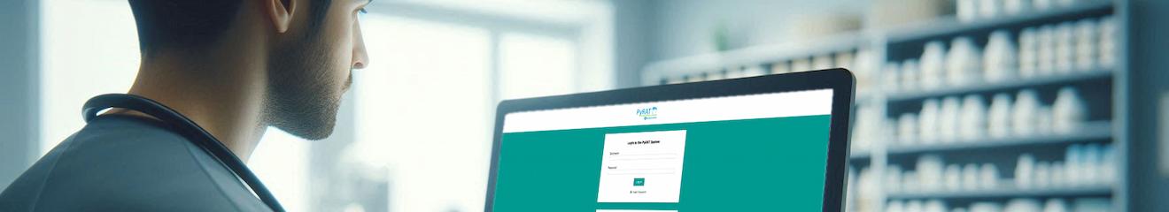 A scientist searching for a drug with PyRAT Pharmacy add-on.