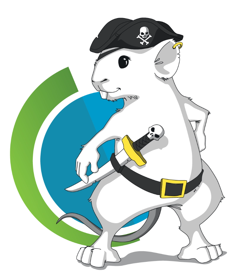 PyRAT mascot mouse in front of Scionics icon